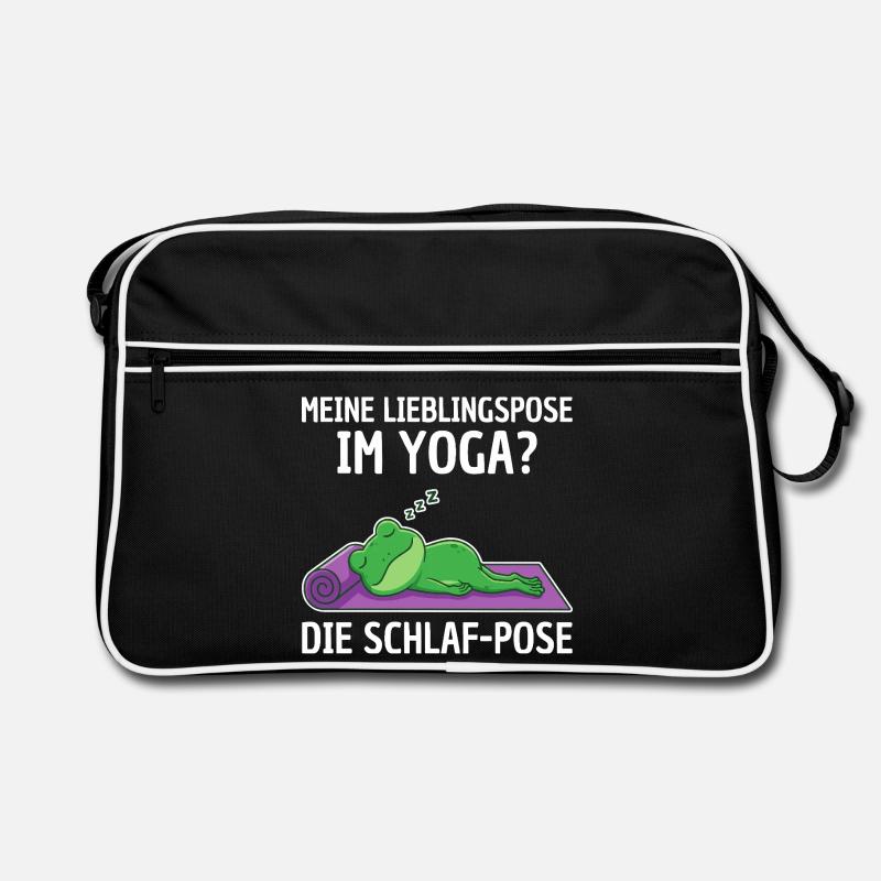 Yoga Frog Favorite Pose Sleeping Retro Bag