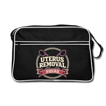 Survivant de l’hystérectomie de récupération d’hystérectomie - Sac Retro - noir/blanc - Devant