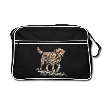 Sketch du Labrador Fox Red – Design du chien - Sac Retro - noir/blanc - Devant