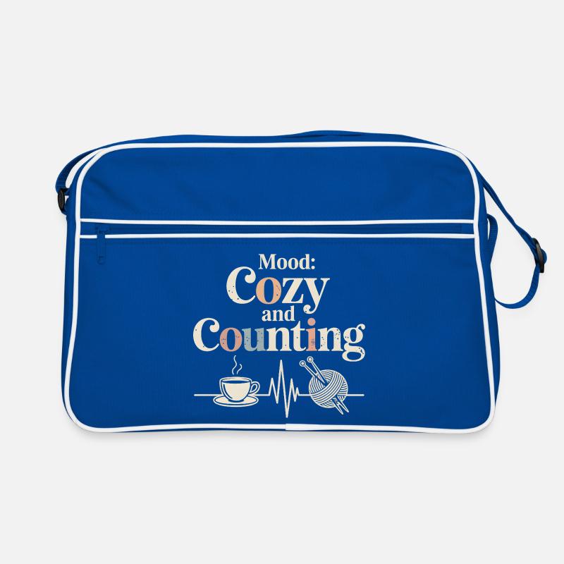 Counting comfortably | Knitting Coffee Wool Retro Bag