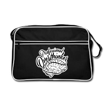 Logo drôle d’anxiété drôle et sombre de la réflexion professionnelle - Sac Retro - noir/blanc - Devant