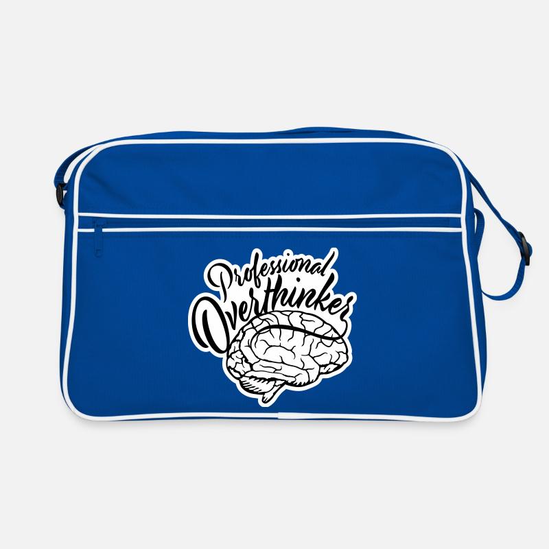 Professional Overthinker Funny Brooding Anxiety Logo Retro Bag