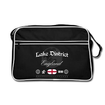 Lake District England Streetwear Travel Souvenir - Retro Bag - black/white - Front