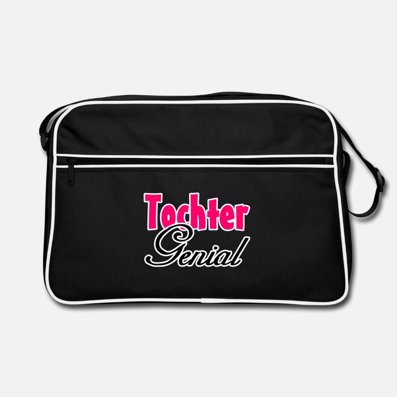 Tochter Genial Geschenk Retro Tasche