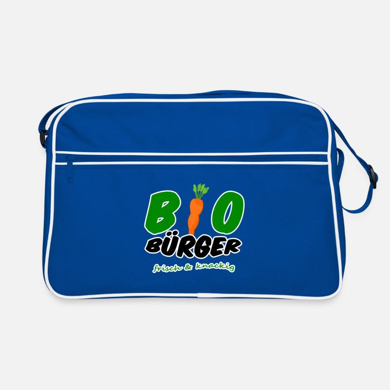 Bio Bürger vegan vegetarisch Spruch Geschenk Retro Tasche