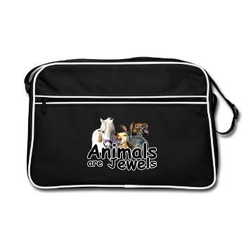 Animaux Bijoux Animaux Bien-être animal Cadeau - Sac Retro - noir/blanc - Devant