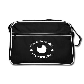 DUCK - Retro Tasche - Schwarz/Weiß - Vorne