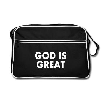 god is great - Sac Retro - noir/blanc - Devant