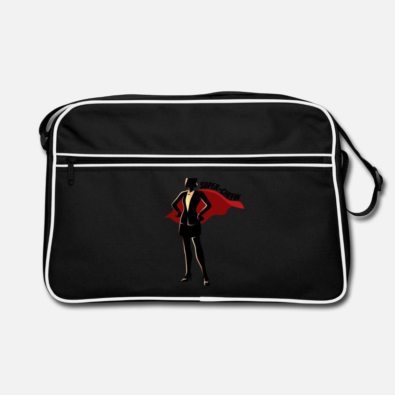 Chefin Vorgesetzte Geschäftsführerin CEO Geschenk - Retro Tasche - Schwarz/Weiß