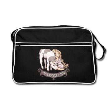friend not food - Retro Bag - black/white - Front