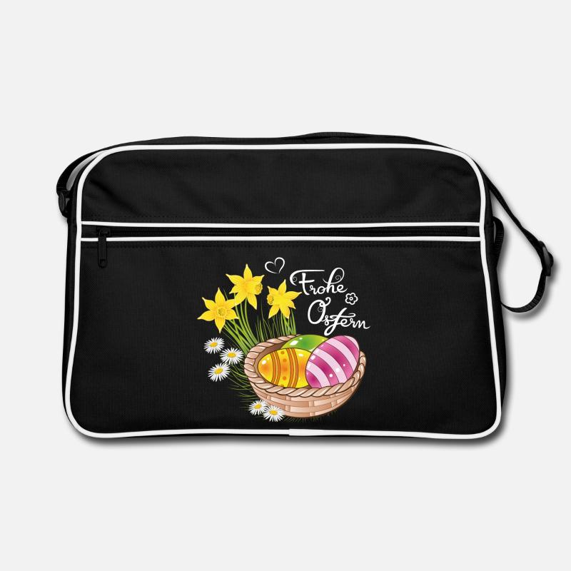 Joyeuses Pâques Panier de Pâques Oeufs de Pâques Oeufs de Pâques Sac Retro