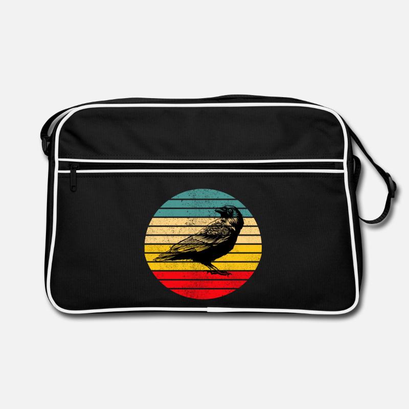 Corbeau Corbeau Oiseau Sac Retro