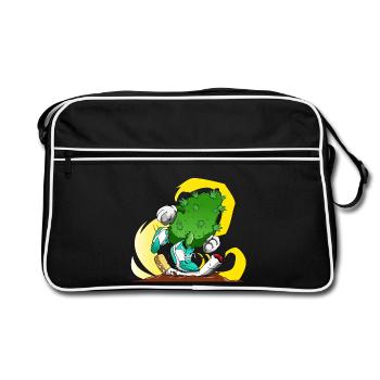 Fumer de l'herbe, pas des cigarettes - Sac Retro - noir/blanc - Devant
