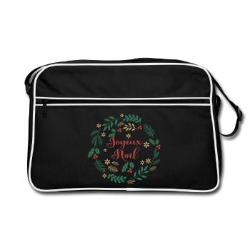 t-shirt joyeux noel frohe Weihnachten Joyeux Noël - Sac Retro - noir/blanc - Devant