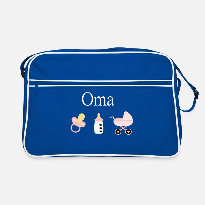 Oma 2023 Geburt Mädchen Vorlage personalisierbar Retro Tasche