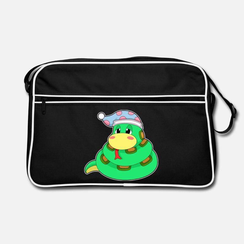 Bonnet de nuit endormi serpent Sac Retro