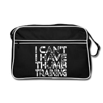 Cant Have The Time Training - Retro Bag - black/white - Front