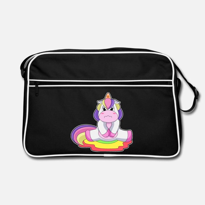 Toilettes licorne - Sac Retro - noir/blanc