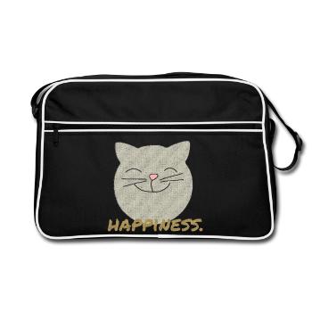 Bonheur de chat - Sac Retro - noir/blanc - Devant