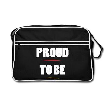 Stolz darauf, Ego zu sein Zitat - Retro Tasche - Schwarz/Weiß - Vorne