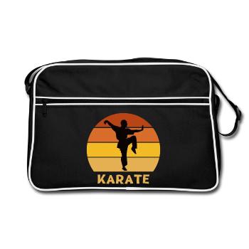 karate, karate fan, do karate - Retro Bag - black/white - Front