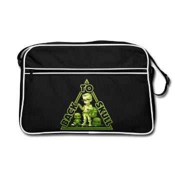 Back to school - green - Retro Bag - black/white - Front