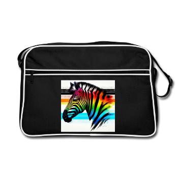 Zebra - Retro Bag - black/white - Front