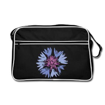 Meadow Flower Wildflowers Nature Meadow Flower Bed - Retro Bag - black/white - Front