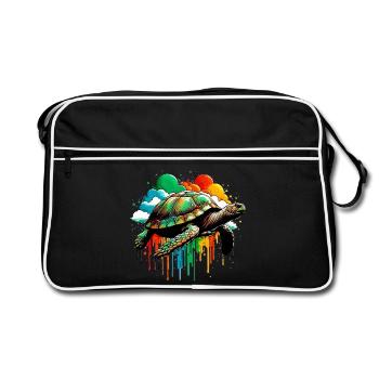 Turtle - Retro Bag - black/white - Front