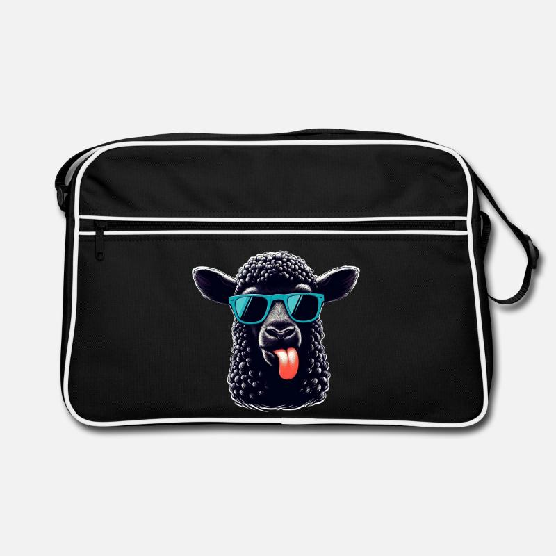 Schwarzes Schaf Retro Tasche