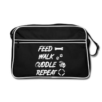 Feed Walk Cuddle Repeat - Sac Retro - noir/blanc - Devant
