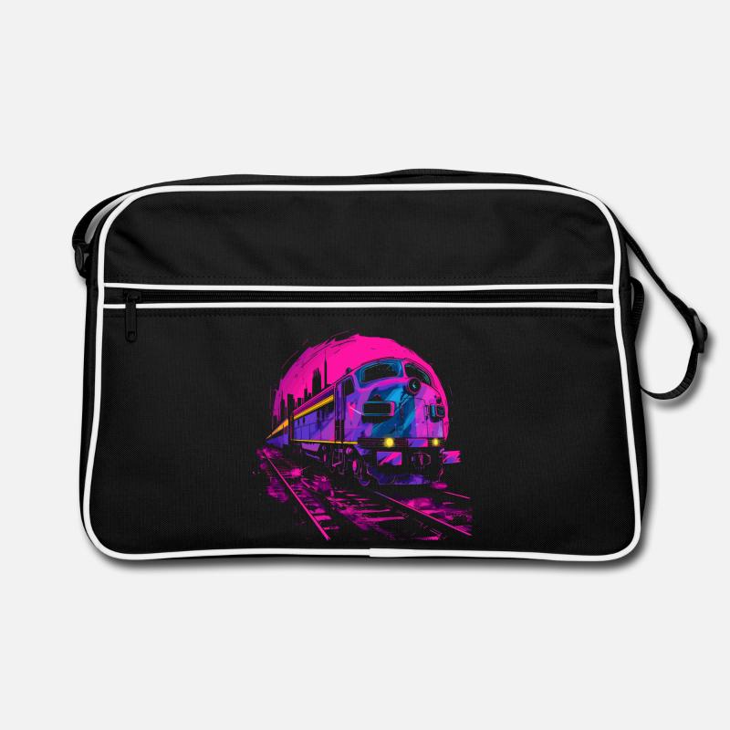 Retrowave Eisenbahn Retro Tasche