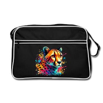 Cheetah - Retro Bag - black/white - Front