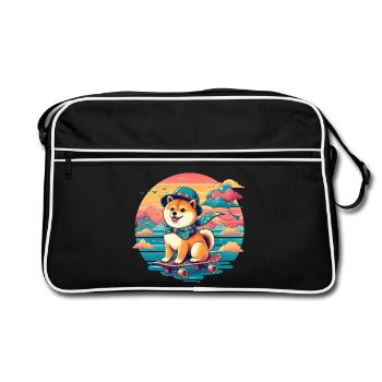 Shiba Inu - Sac Retro - noir/blanc - Devant