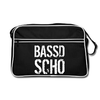 Bassd scho - Retro Tasche - Schwarz/Weiß - Vorne