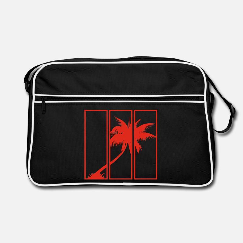 Urlaubsansicht (rot) Retro Tasche