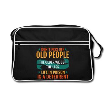Funny Old People  - Sac Retro - noir/blanc - Devant