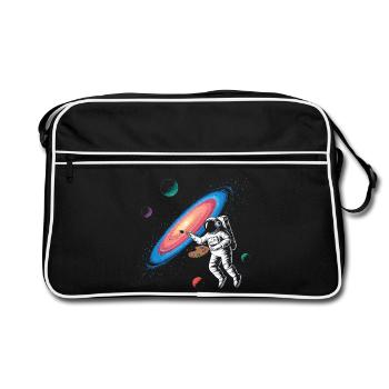 Artiste galactique dans l'espace - Sac Retro - noir/blanc - Devant