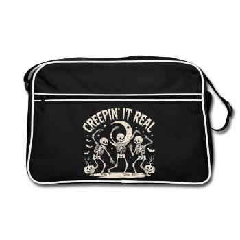 Creepin' It Real Skeleton Dance - Sac Retro - noir/blanc - Devant