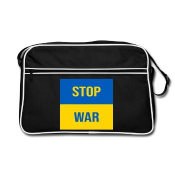 Arrêtez la guerre - Sac Retro - noir/blanc - Devant