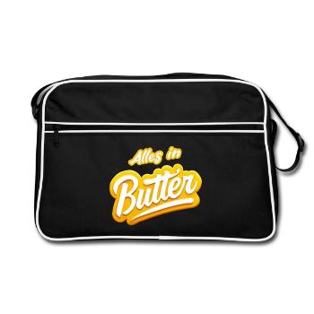 Alles in Butter - Retro Tasche - Schwarz/Weiß - Vorne