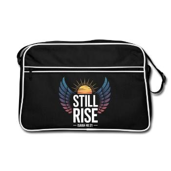 Still Rise Isaiah 4031 Hope Wings - Retro Bag - black/white - Front