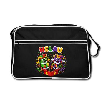 67 Six Seven meme Clown Helau Carnaval - Sac Retro - noir/blanc - Devant