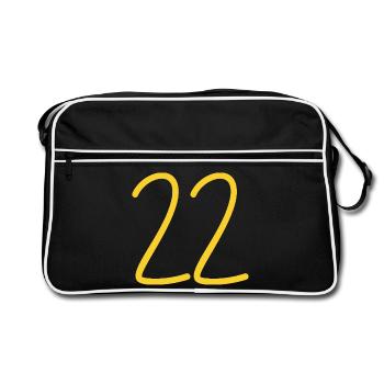 22 - Retro Bag - black/white - Front