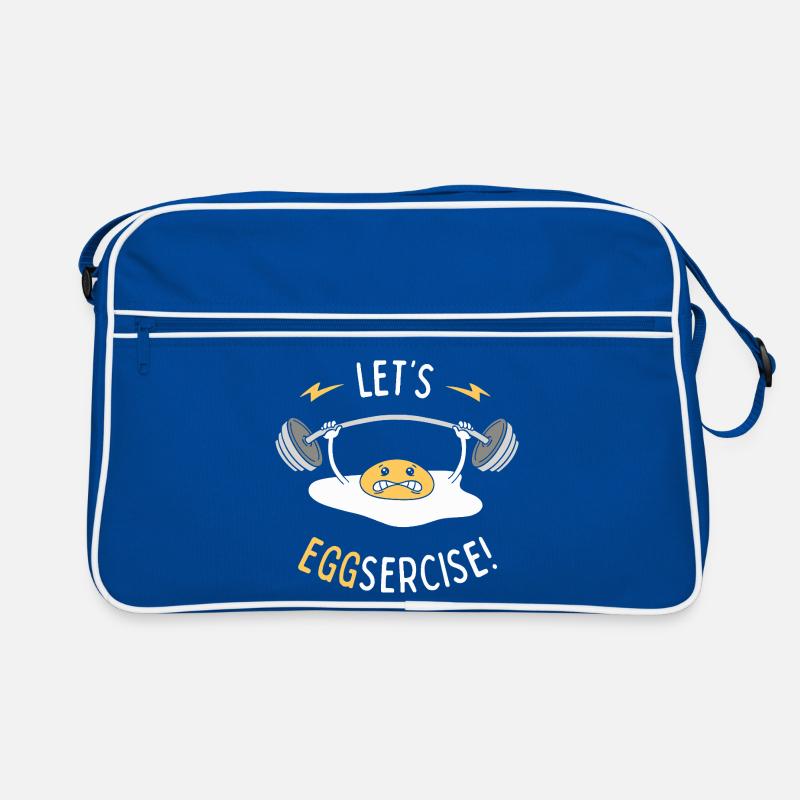 Lasst uns Eggsercise! Retro Tasche