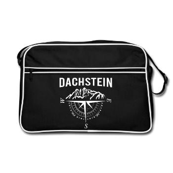 Dachstein Ramsau Österreich Souvenir Kompass - Retro Tasche - Schwarz/Weiß - Vorne
