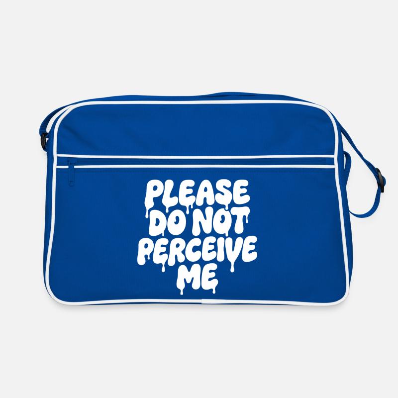 Please Do Not Perceive Me Introvert Spruch Retro Tasche