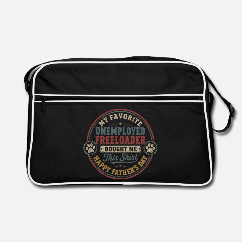 Father's Day - My Favorite Unemployed Freeloader Retro Bag