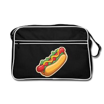 Amour de hot-dog - Sac Retro - noir/blanc - Devant