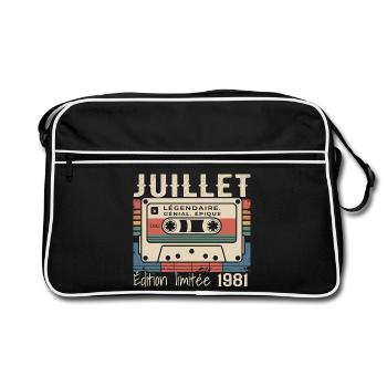 July 1981 Birthday Gift July 1981 - Retro Bag - black/white - Front